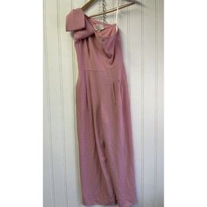 GAL‎ MEETS GLAM The Sylvia Jumpsuit One-Shoulder Wedding Party Formal Size 6 NWT